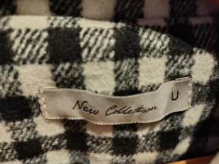 Chaqueta cuadros blanco y negro talla única