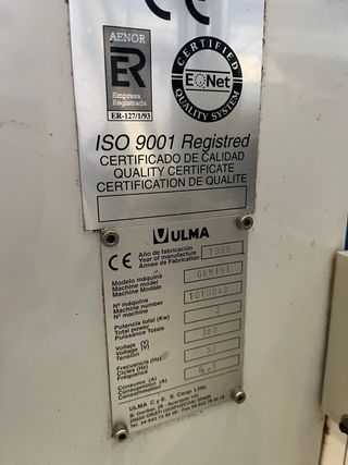 Flow pack ULMA Gemini con fotocélula