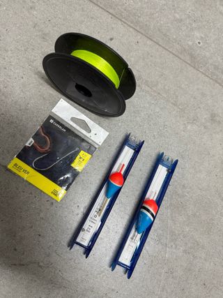 Caña de pescar con carrete