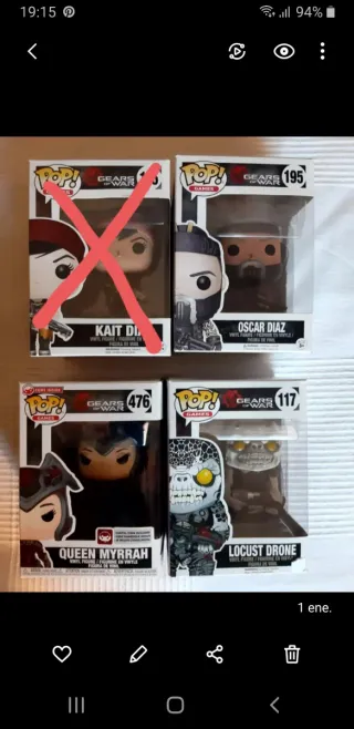 3 Funkos Gears of War