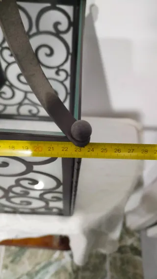 Farol lámpara forja hierro forjado campana