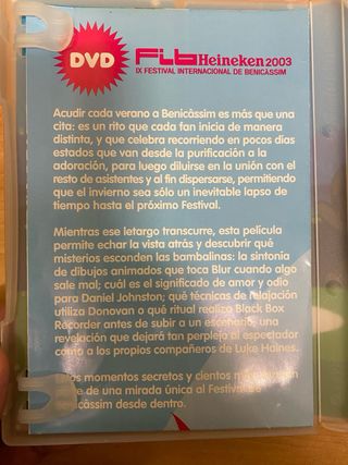 DVD FIB Heineken 2003 Benicàssim de segunda mano por 5 EUR en Fib
