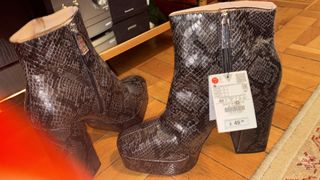 Botas Zara Talla 40 Piel Serpiente