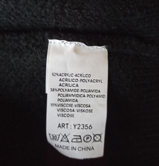 Jersey Negro Tigre Talla Única