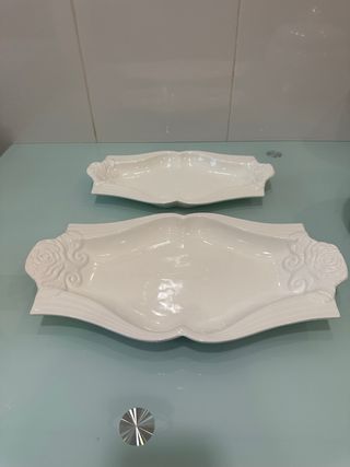 Bandejas de cristal decoradas sin estrenar