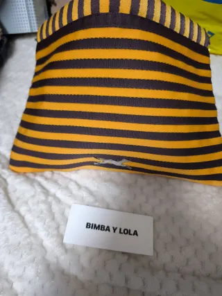 Cartera Bimba y Lola rayas amarillo y marrón