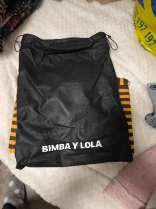 Cartera Bimba y Lola rayas amarillo y marrón