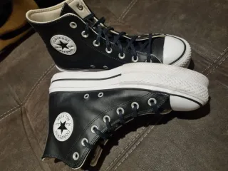 Zapatillas Converse Piel Negras Talla [39]