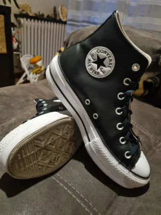 Zapatillas Converse Piel Negras Talla [39]