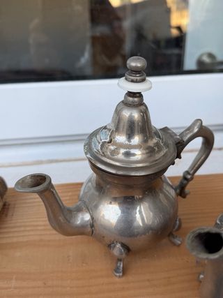 Set di 3 antiche caffettiere/teiere