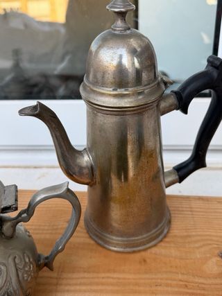 Set di 3 antiche caffettiere/teiere