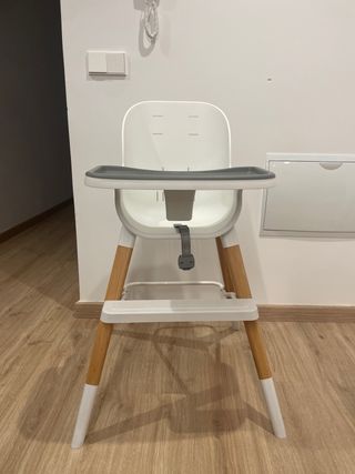 Trona Olmitos blanca y madera