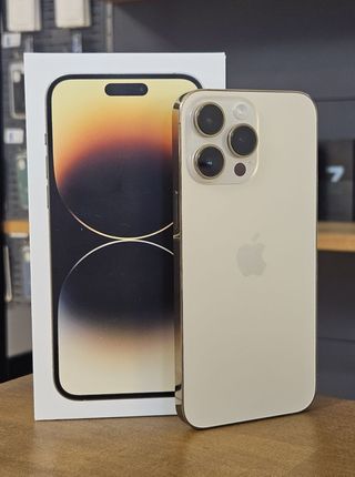 IPHONE 14 PRO MAX 128GB DORADO BATE. 100%