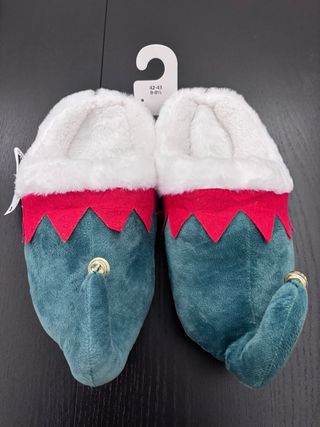 Zapatillas elfo navideñas