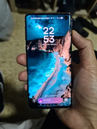 Samsung S10 Verde 8gb ram 128 gb + expandible