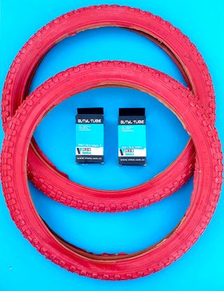 Pneus Vermelhos 20x2.125 para BMX BH Peugeot Haro