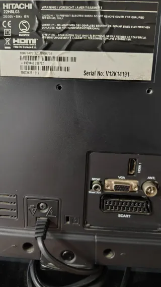 Televisor Hitachi 22 Negro