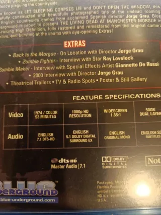 No profanar el sueño de los muertos Blu-ray Ingles