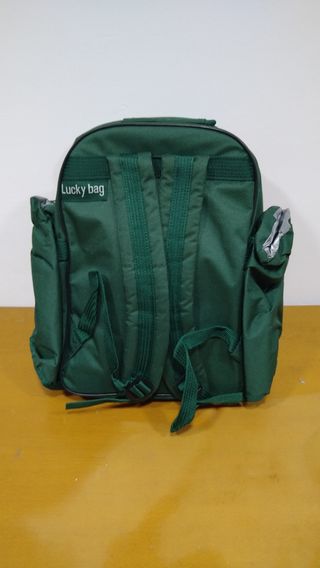Mochila Picnic Verde con Cubiertos