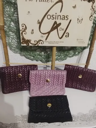 Monederos Piel efecto trenzado The Genuine leather