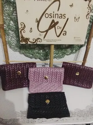 Monederos Piel efecto trenzado The Genuine leather