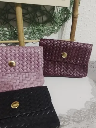 Monederos Piel efecto trenzado The Genuine leather