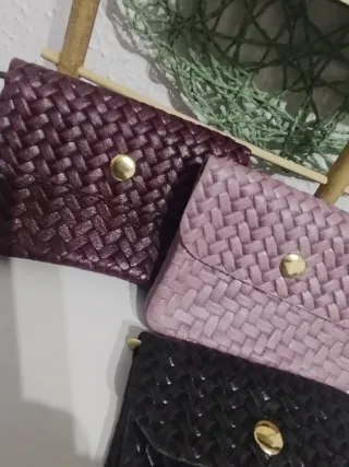 Monederos Piel efecto trenzado The Genuine leather