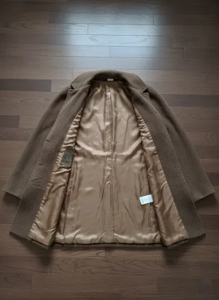 Chaqueta Lujo Lana y Cachemira Marrón Vintage