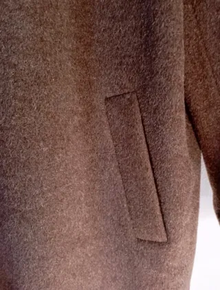Chaqueta Lujo Lana y Cachemira Marrón Vintage