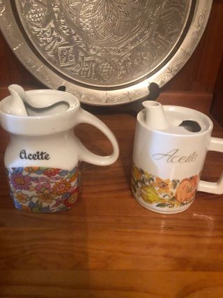 Aceiteras Cerámica Florales