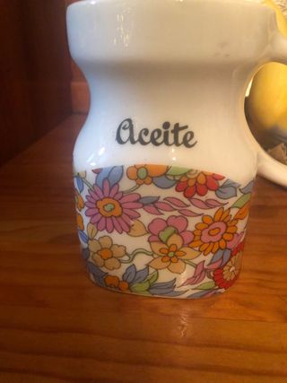 Aceiteras Cerámica Florales