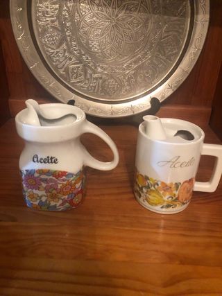 Aceiteras Cerámica Florales