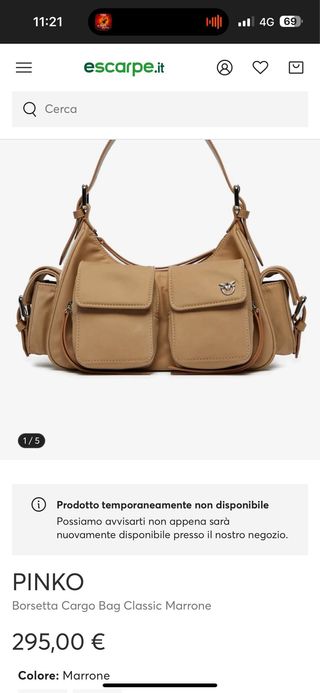 Pinko Borsa Cargo Classic Beige