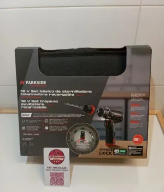 Taladro Atornillador Parkside 12V muy completo