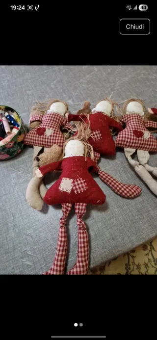 Appendini albero di Natale in tessuto