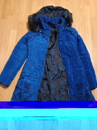 Abrigo Desigual Azul Mujer