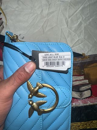 Borsa Pinko tracolla azzurro