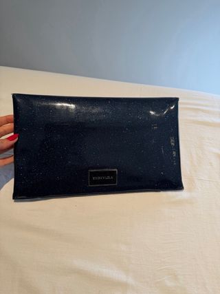 Bolso Clutch Bimba y Lola Azul Brillo