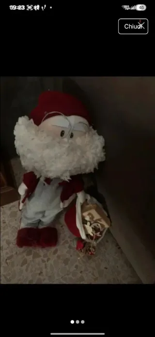 Bambola Babbo Natale lavorata a mano