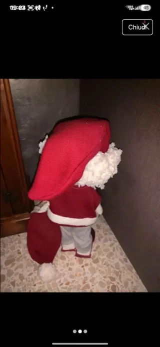 Bambola Babbo Natale lavorata a mano