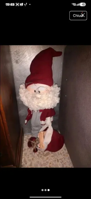 Bambola Babbo Natale lavorata a mano