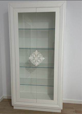 2 Vitrinas blancas de cristal (2ud)