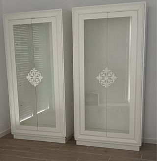 2 Vitrinas blancas de cristal (2ud)