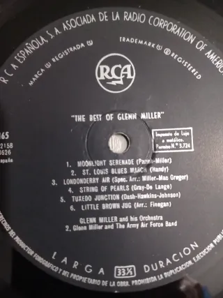 Disco LP The Best of Glenn Miller