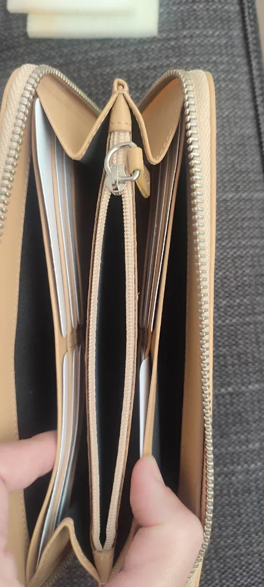 Cartera monedero color beige Beige