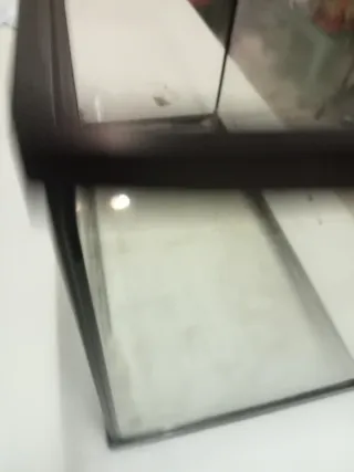 Pecera negra y transparente