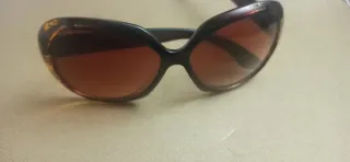 Occhiali da sole da donna marroni con stampa, confezione da 2