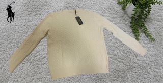 Jersey Polo Ralph Lauren punto trenzado beige