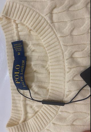 Jersey Polo Ralph Lauren punto trenzado beige