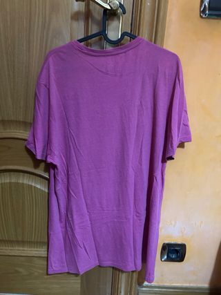 Camiseta rosa de palmeras